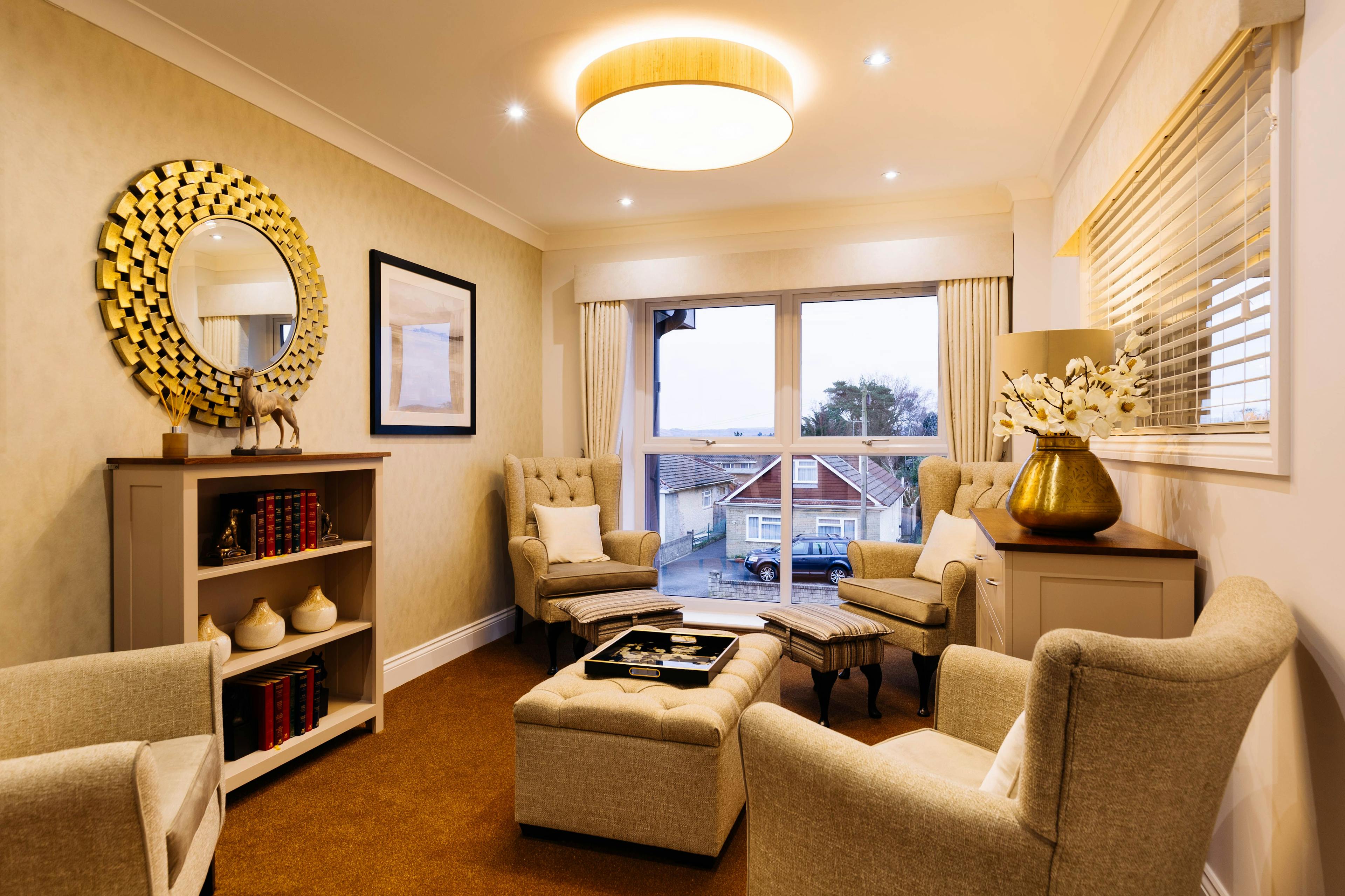 Communal Lounge of Upton Bay Care Home in Poole, Dorset