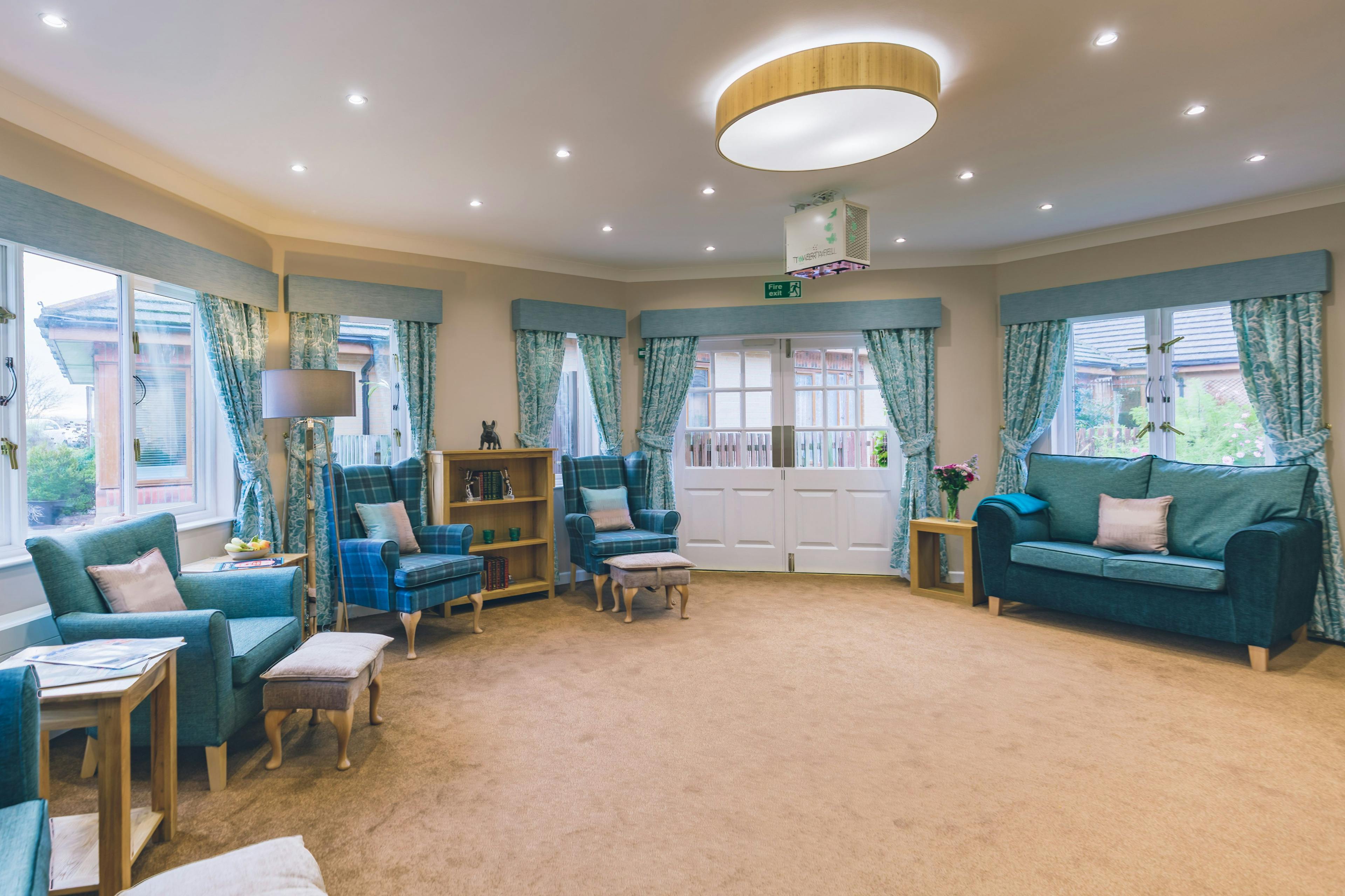 Communal Area of Vecta House Care Home in Newport, Isle of Wight