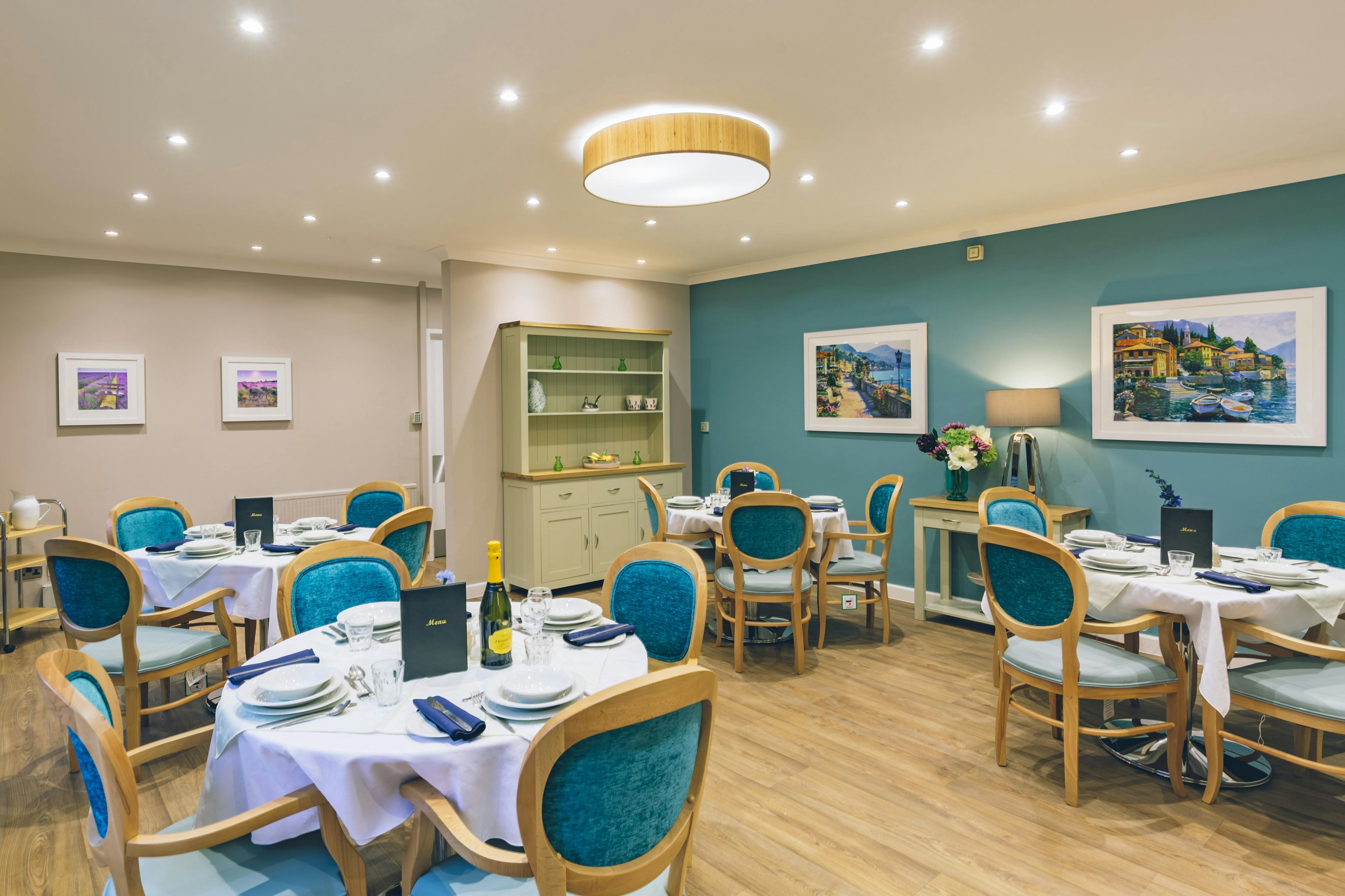 Dining Room of Vecta House Care Home in Newport, Isle of Wight