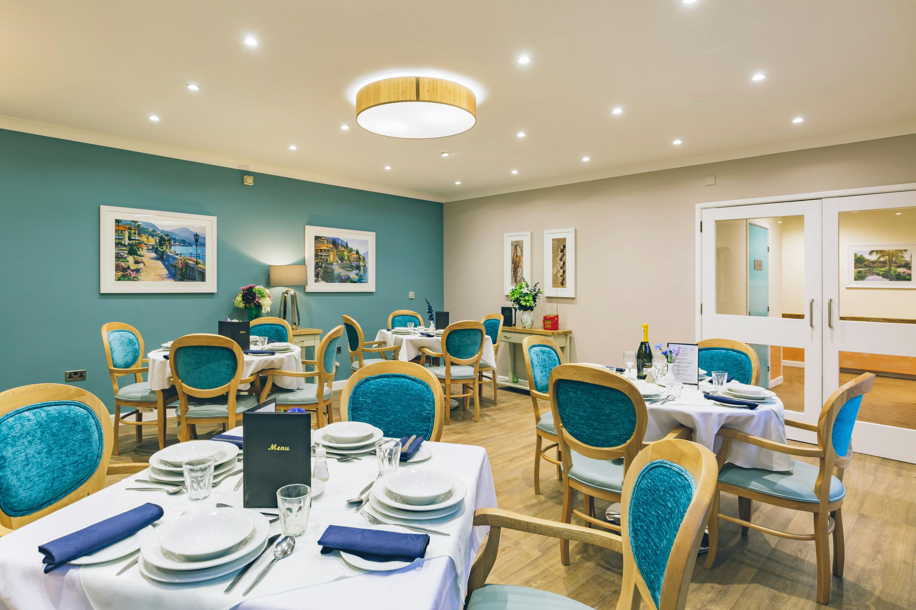 Dining Room of Vecta House Care Home in Newport, Isle of Wight