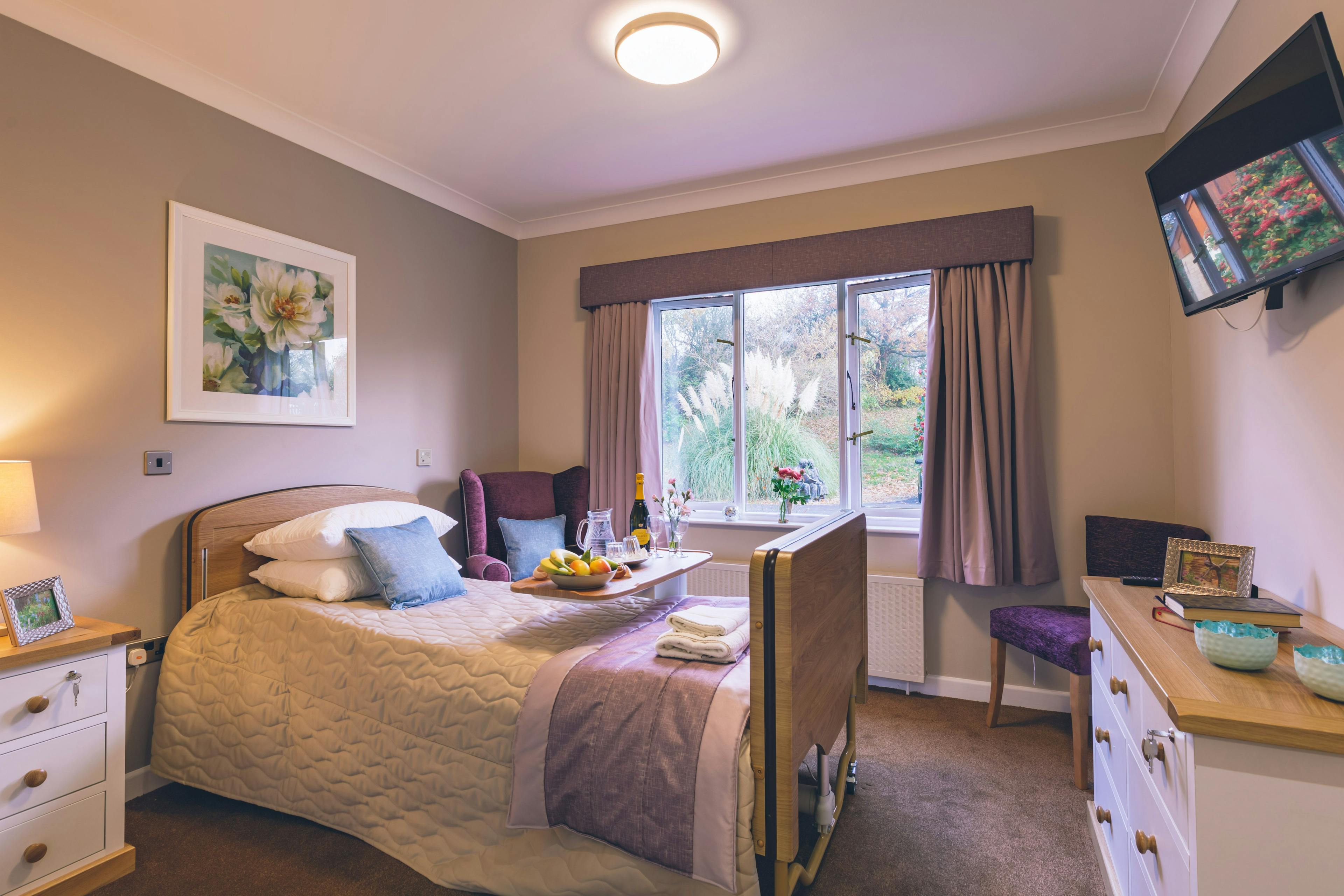 Bedroom of Vecta House Care Home in Newport, Isle of Wight