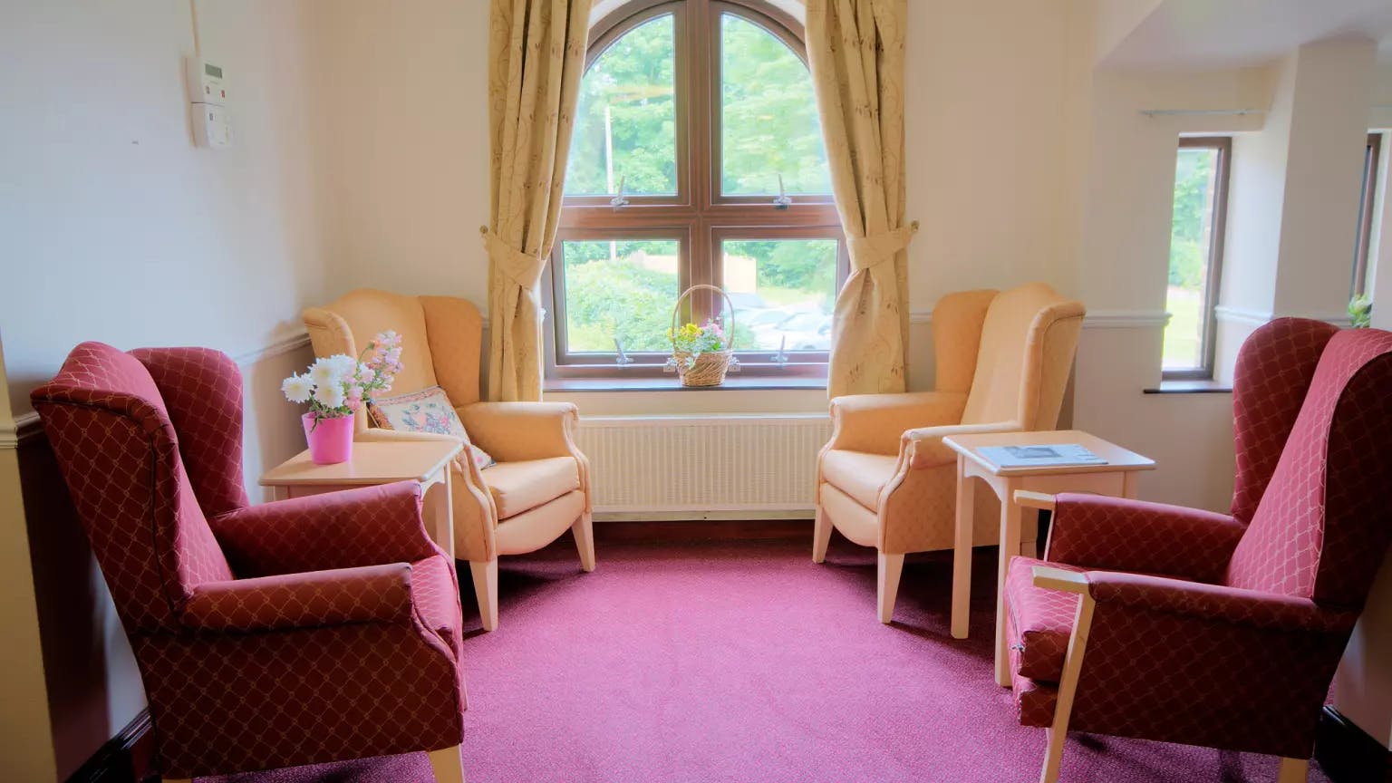 Lounge of Beane River View care home in Hertford, Hertfordshire