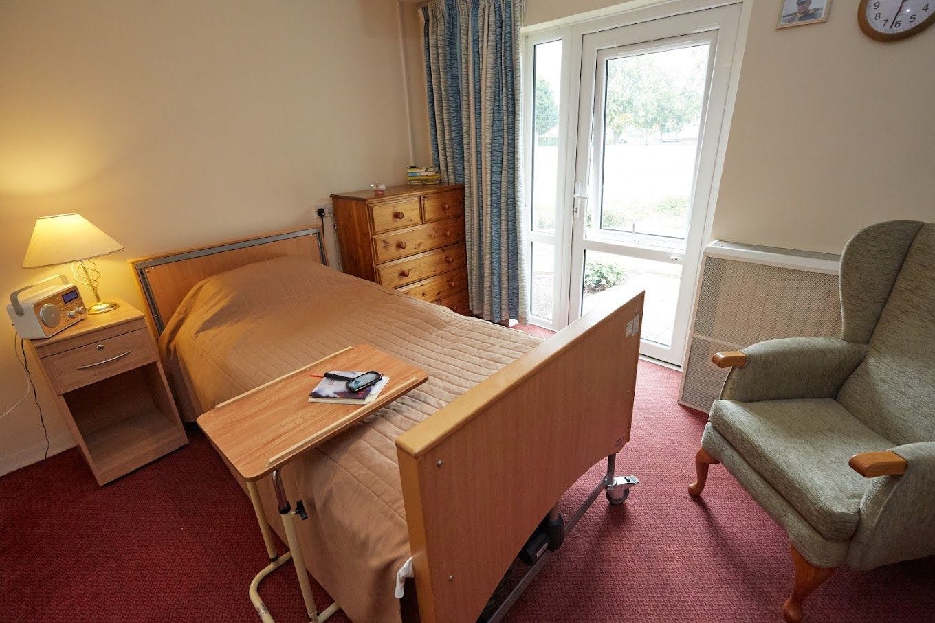 Bedroom at Beckside Care Home in North Hykeham, Lincolnshire