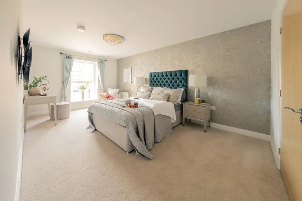 Bedroom of Catherine Place retirement development in Melton Mowbray, Leicestershire