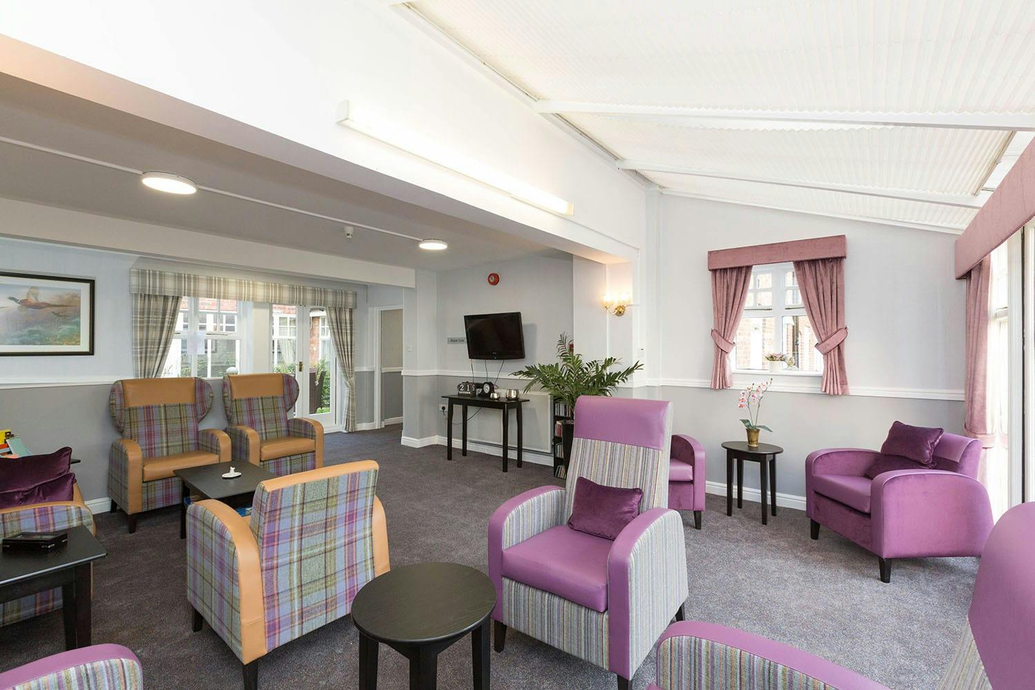 Communal Lounge at Beech House Care Home in Market Drayton, Shropshire