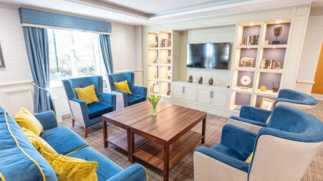 Communal Lounge at Belmont House Care Home in Harrogate, North Yorkshire
