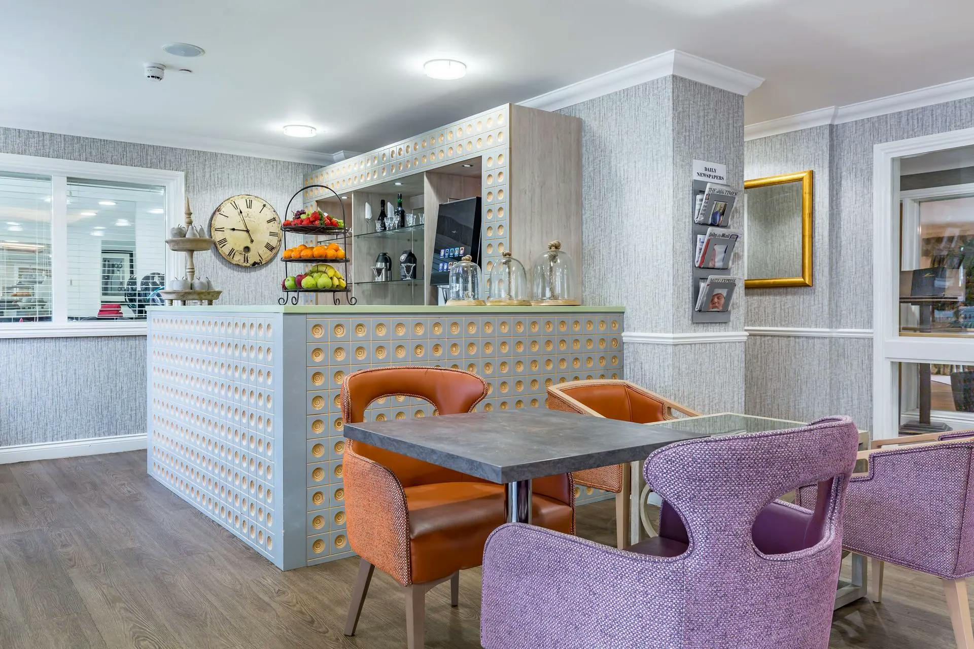 Restaurant at Belmont House Care Home in Sutton, Greater London