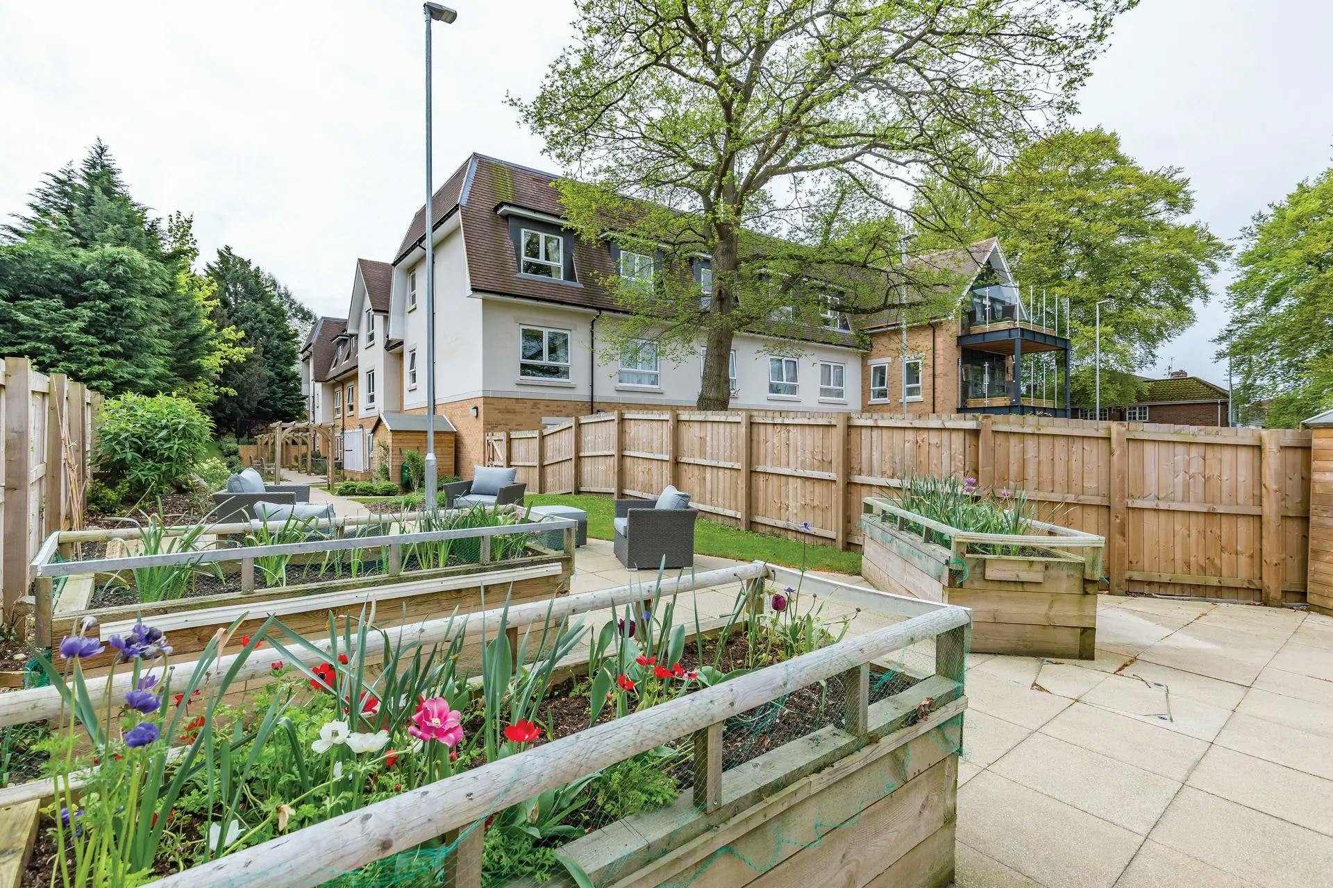 Garden at Belmont House Care Home in Sutton, Greater London
