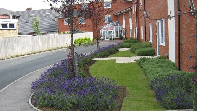 Garden at Belmont House Care Home in Harrogate, North Yorkshire