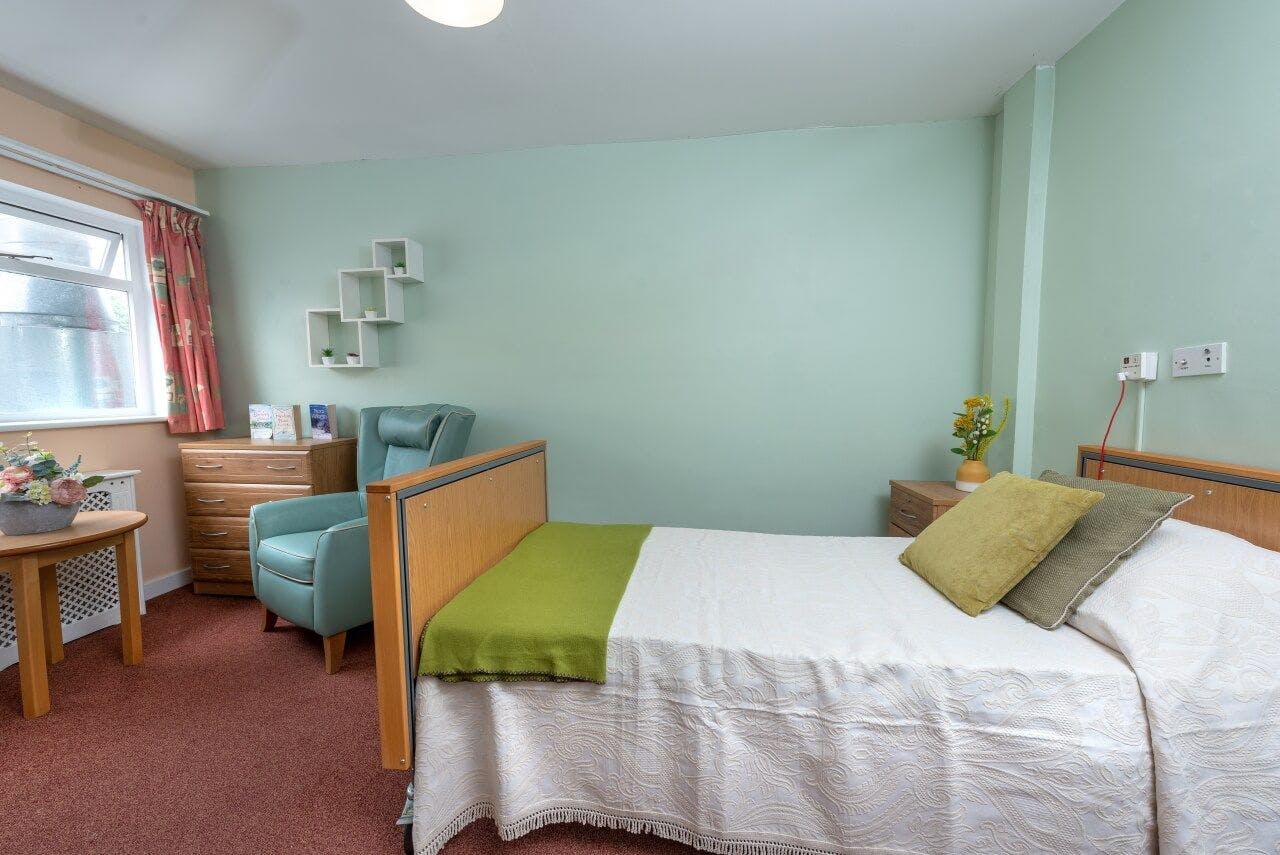 Bedroom of Belmont Lodge care home in Chigwell, Essex