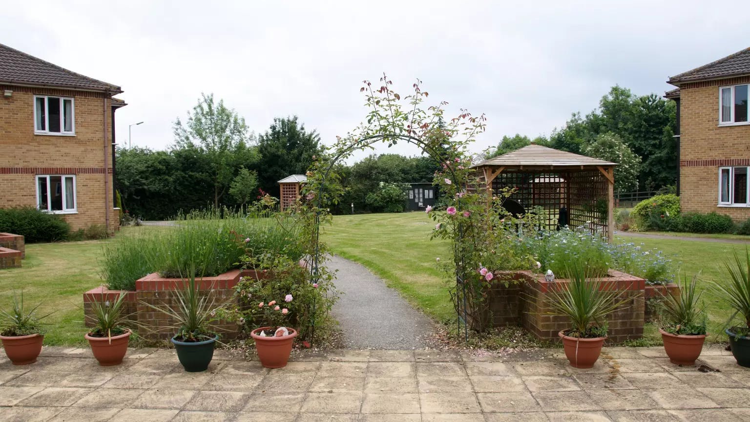 Garden of Belmont View care home in Hoddesdon, Hertfordshire