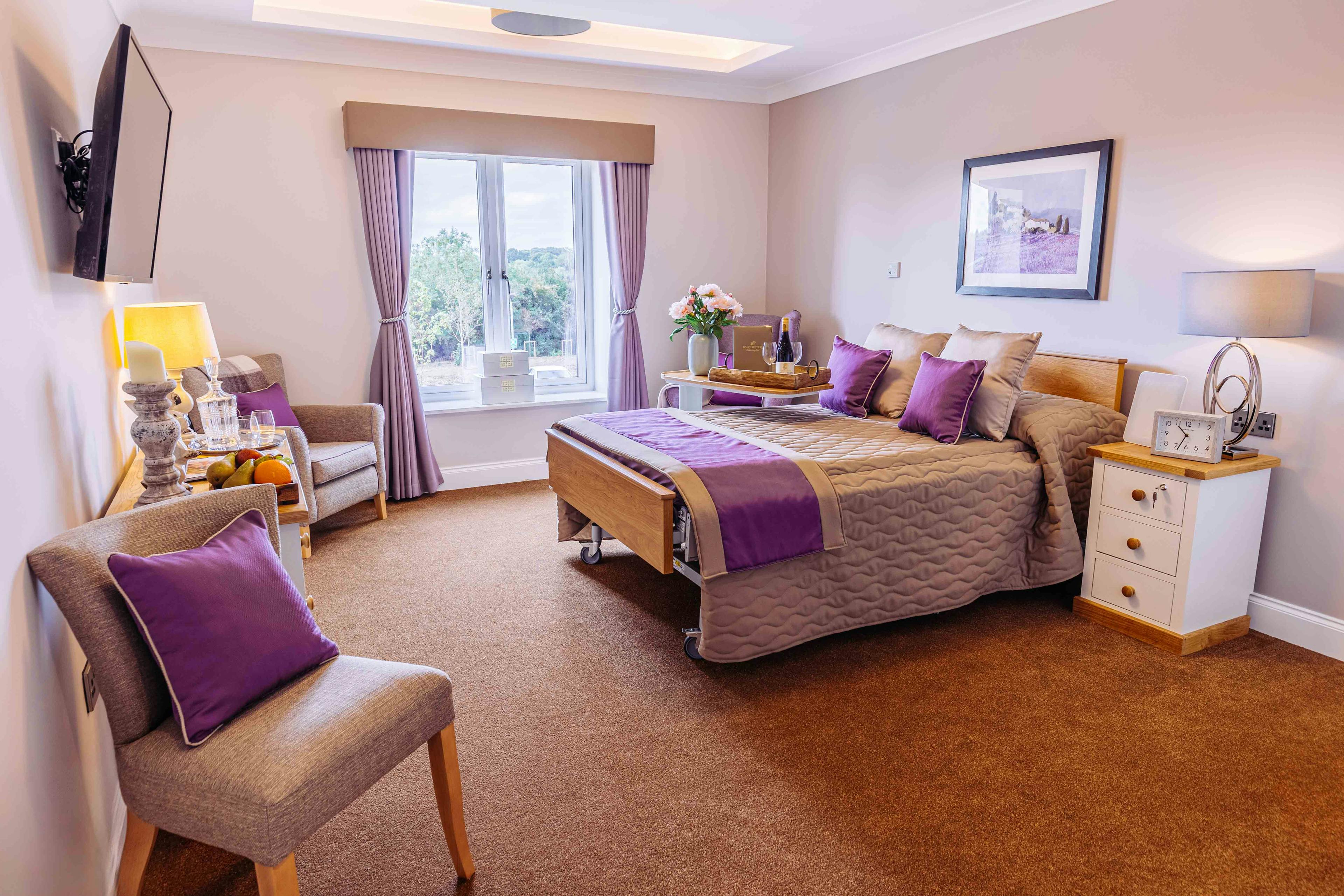 Bedroom at Bere Grove Care Home in Horndean, East Hampshire