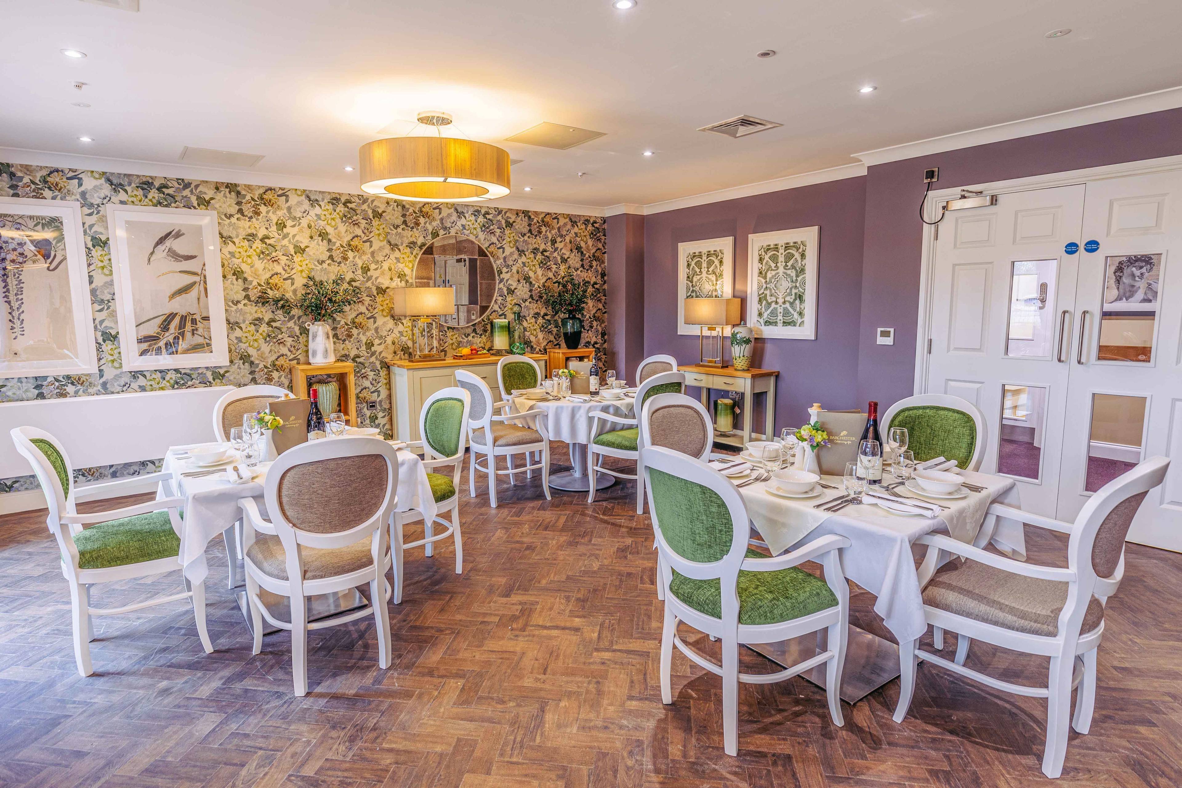 Dining Area at Bere Grove Care Home in Horndean, East Hampshire