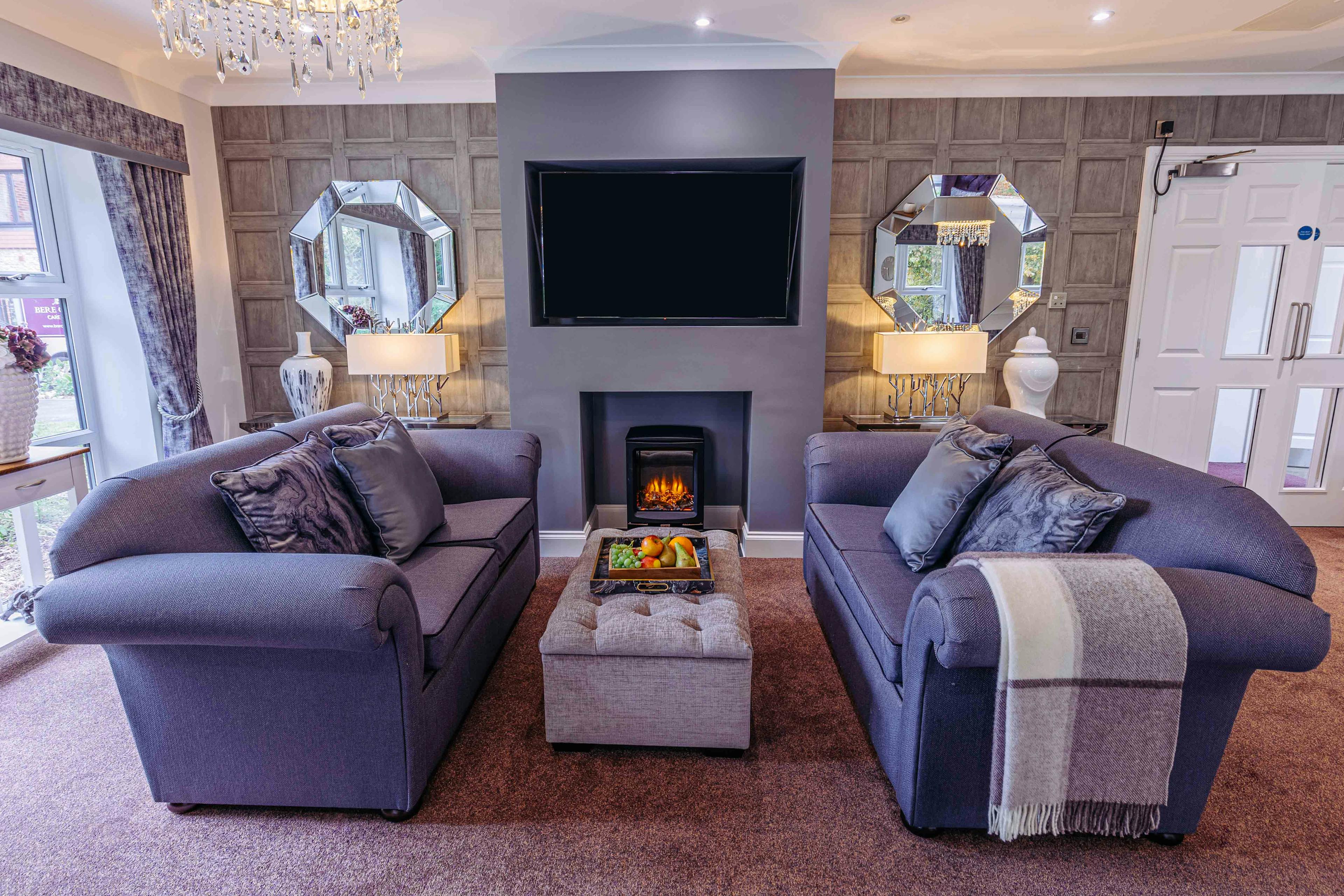 Communal Lounge at Bere Grove Care Home in Horndean, East Hampshire