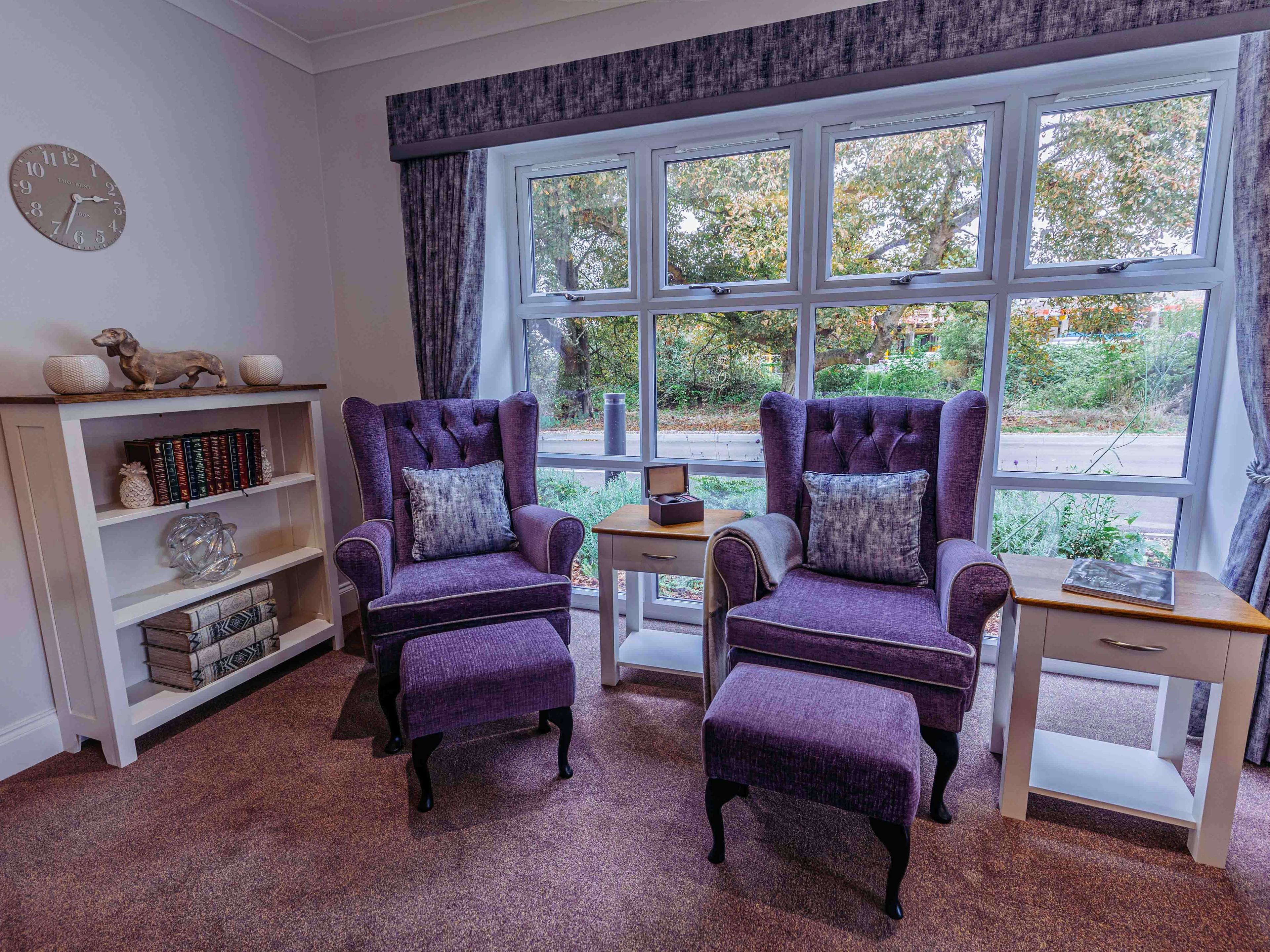 Communal Lounge at Bere Grove Care Home in Horndean, East Hampshire