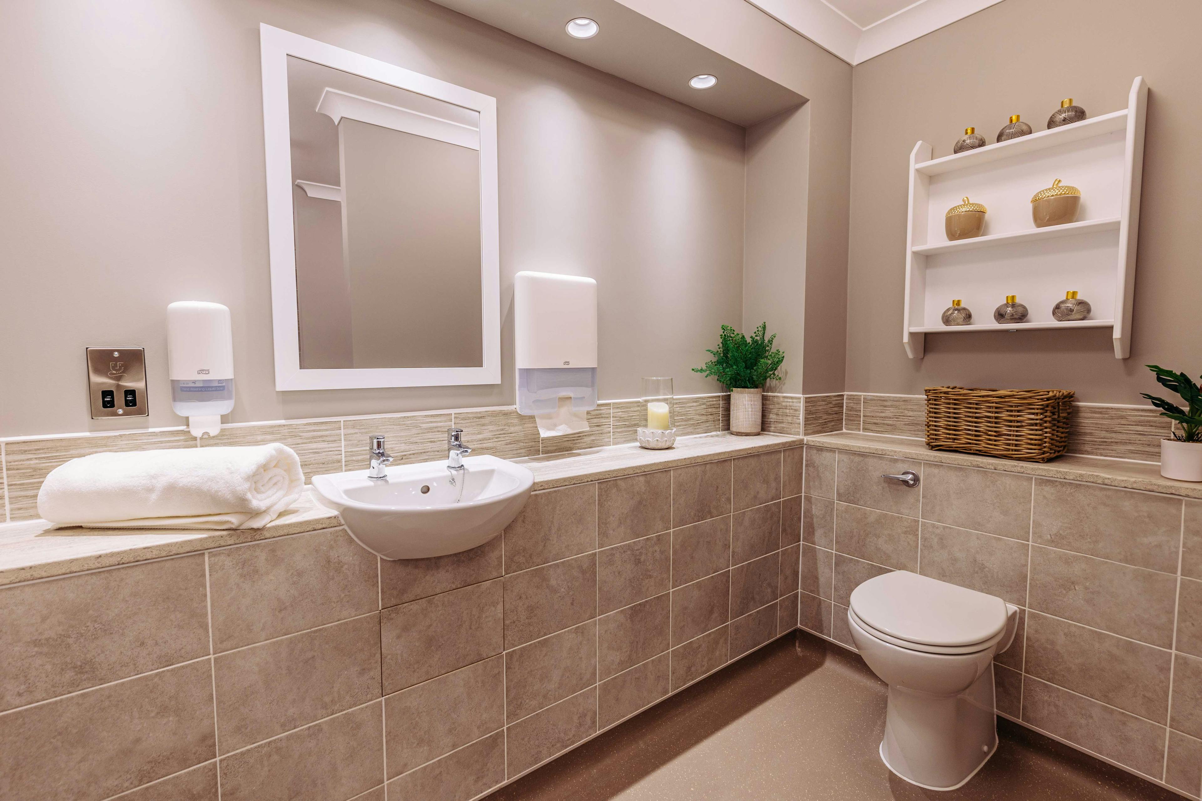 Bathroom at Bere Grove Care Home in Horndean, East Hampshire