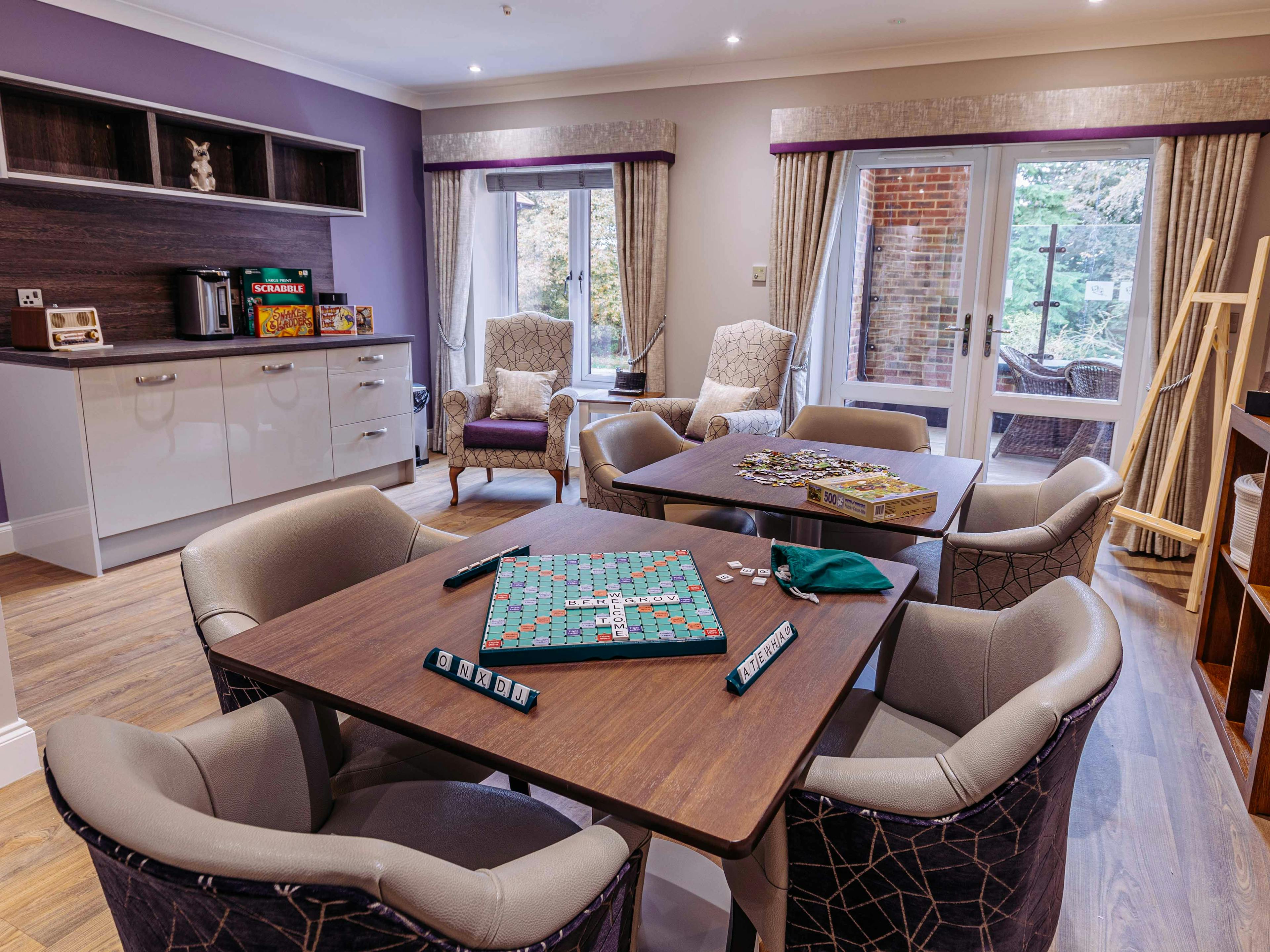 Activity Room at Bere Grove Care Home in Horndean, East Hampshire