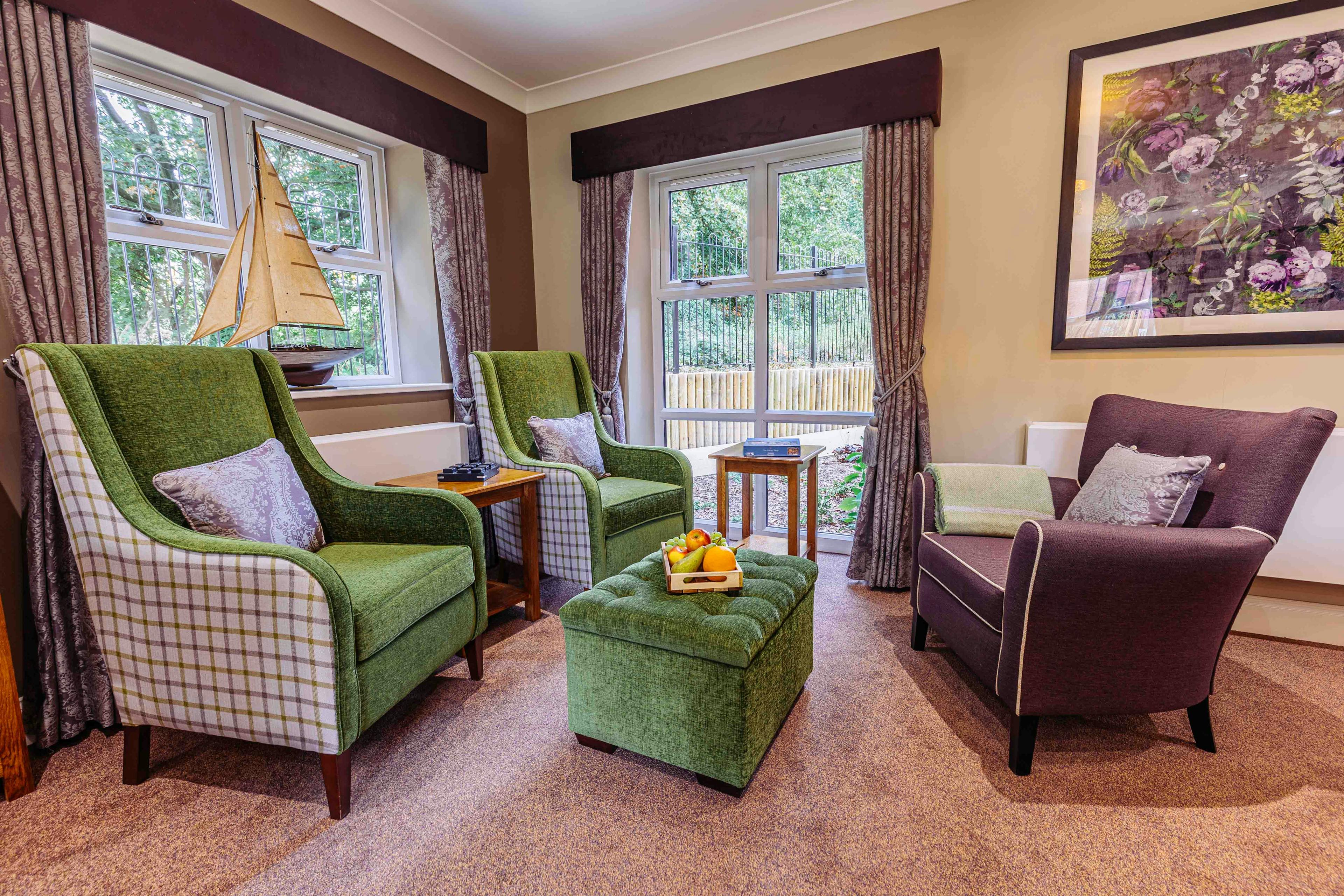 Communal Area at Bere Grove Care Home in Horndean, East Hampshire