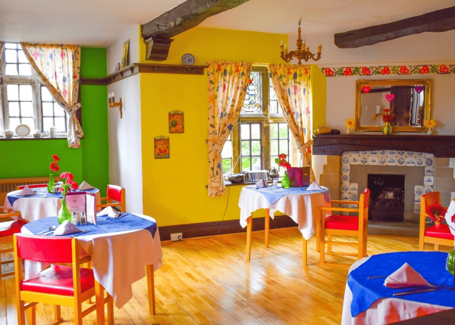 Dining room of Bilton Hall in Harrogate, Yorkshire