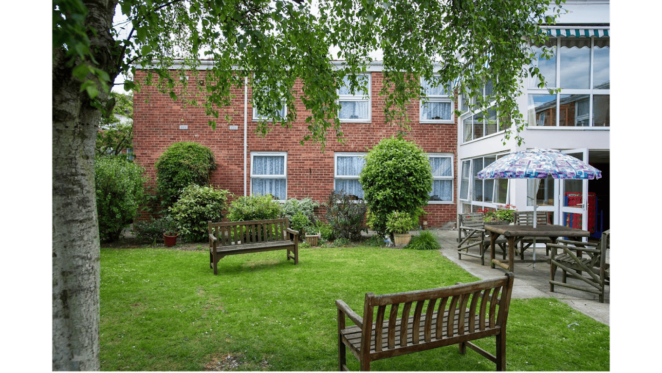 Garden at Birchwood Care Home in Clayhall, Essex