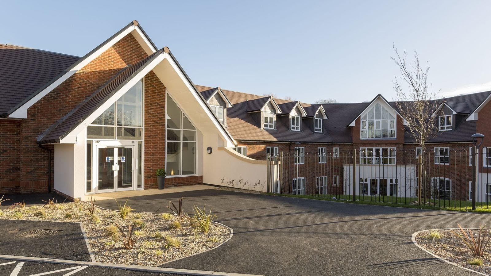 Exterior of Blenheim Court Care Home in Liss, East Hampshire