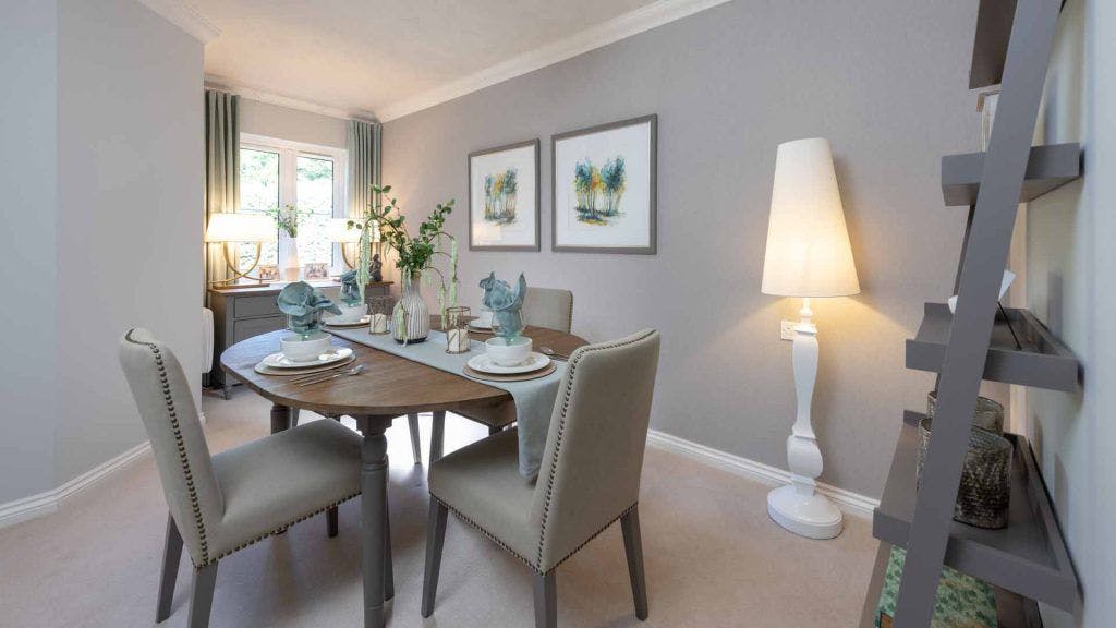 Dining area of Liberty Lodge retirement development in Bury St Edmunds, Suffolk