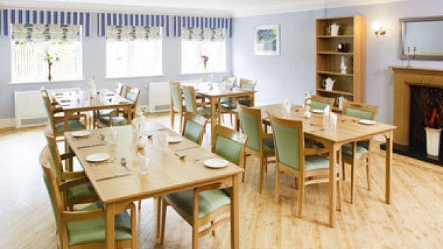 Dining Room at Bowerfield Court Care Home in Stockport, Greater Manchester