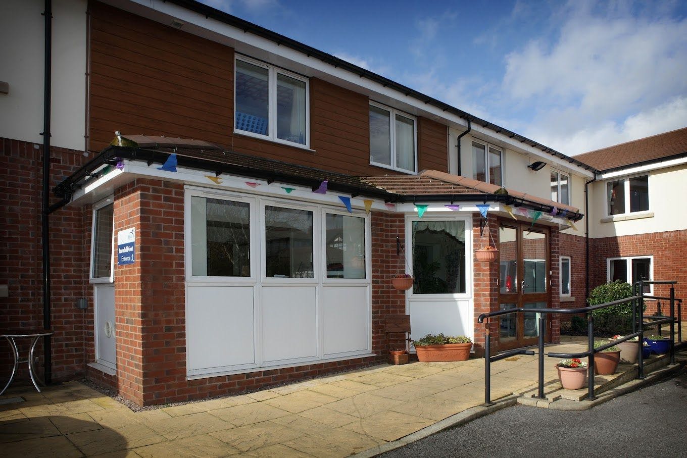 Exterior of Bowerfield Court Care Home in Stockport, Greater Manchester