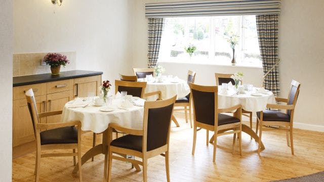 Dining Room at Bowerfield House Care Home in Stockport, Greater Manchester