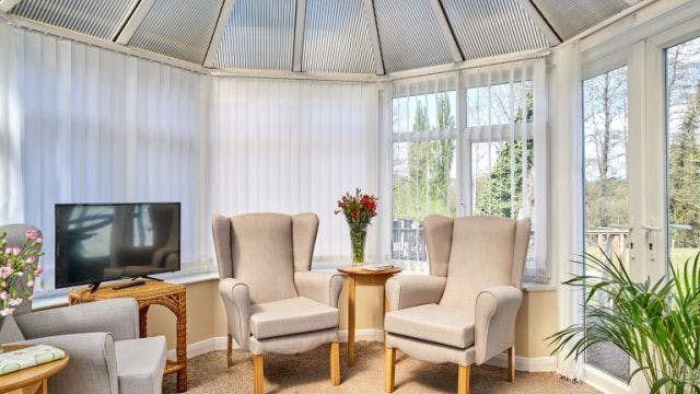Communal Lounge at Bridge House Care Home in Godalming, Surrey