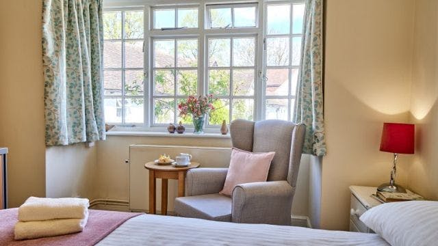 Bedroom at Bridge House Care Home in Godalming, Surrey