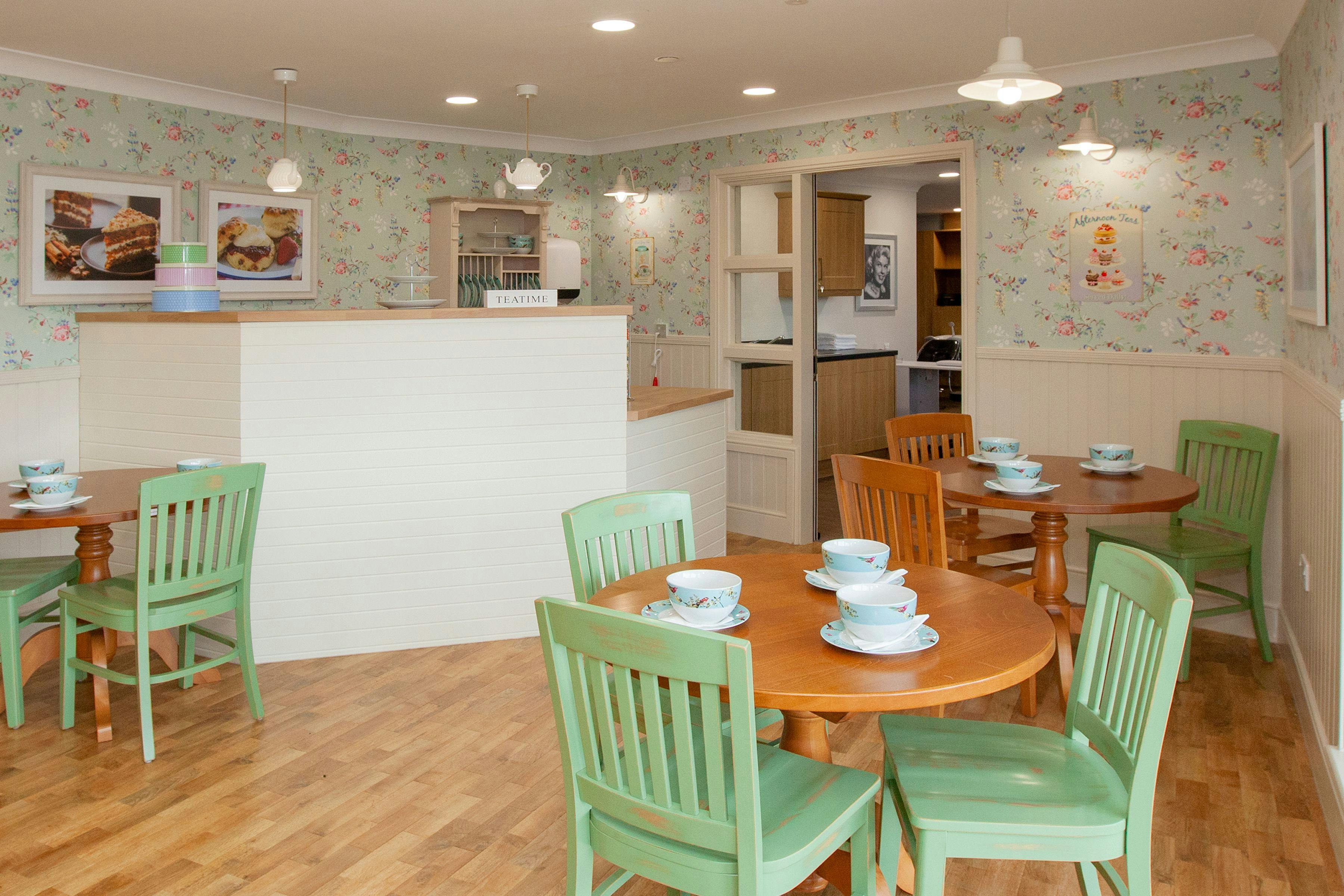 Cafe at Bedroom at Briggs Lodge Care Home in Devizes, Wiltshire
