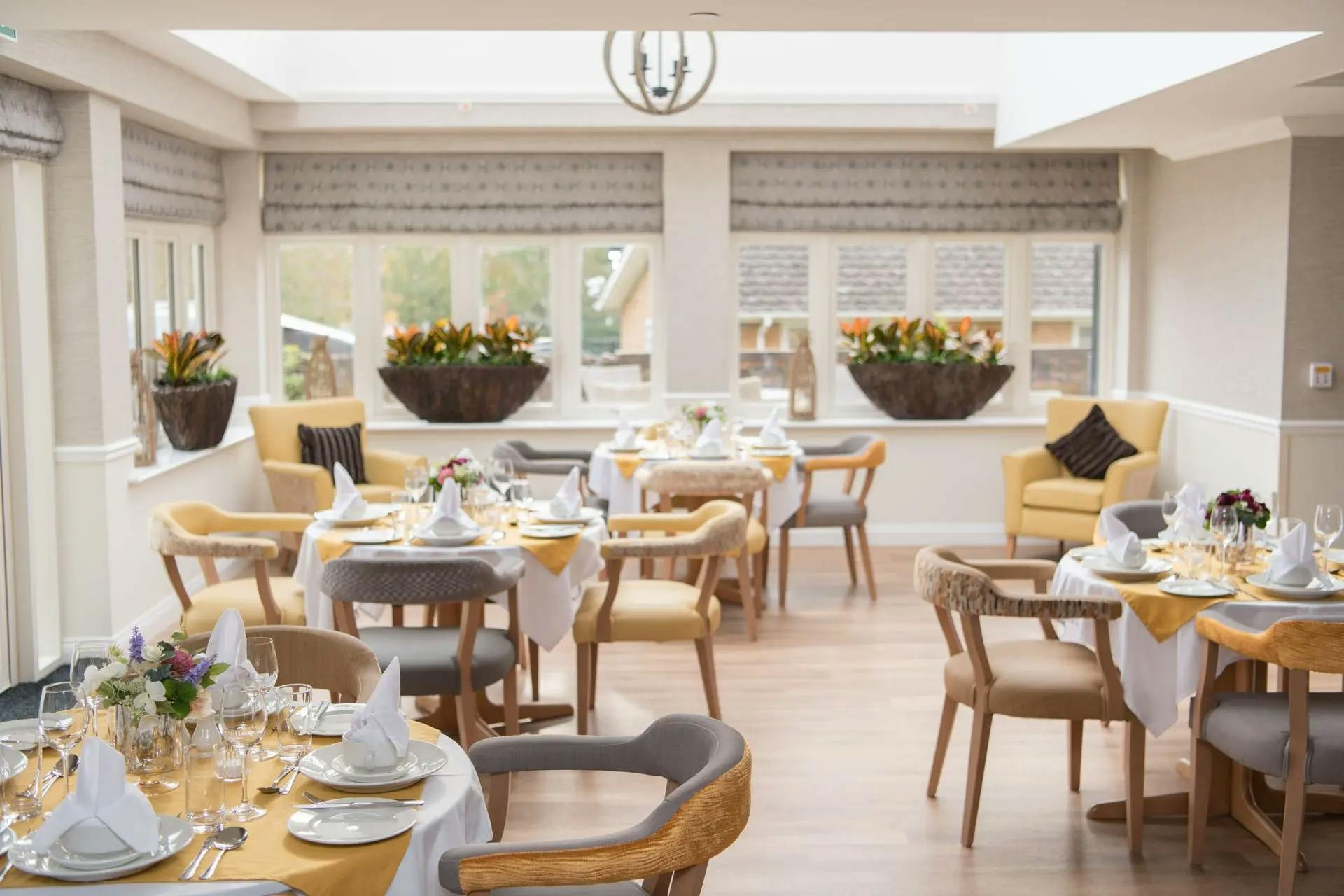 Dining Room at Brook House Care Home in Towcester, Northamptonshire