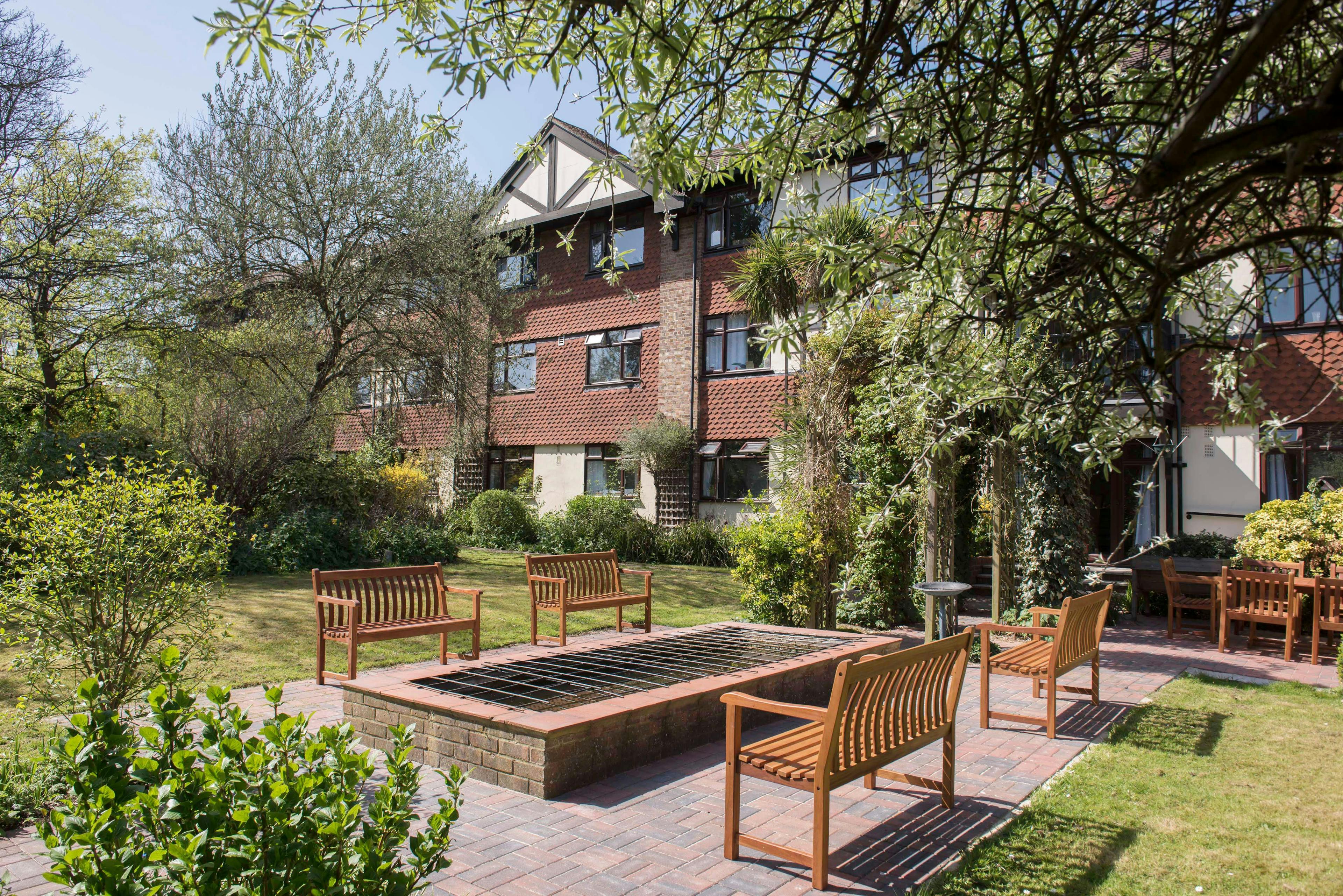 Garden at Westcombe Park Care Home in London, England