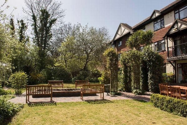 Garden at Westcombe Park Care Home in London, England