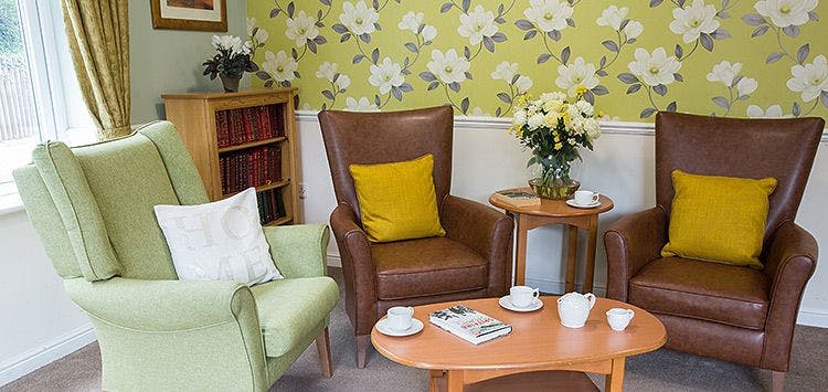 Communal Area at Ashely Lodge Care Home in New Milton, Hampshire