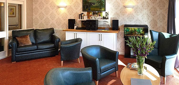 Communal Lounge at Canning Court Care Home in Stratford-upon-Avon, Warwickshire