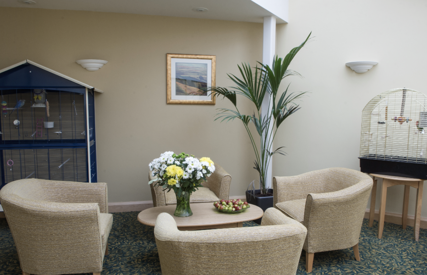 Lounge of Havering Court care home in Romford, London