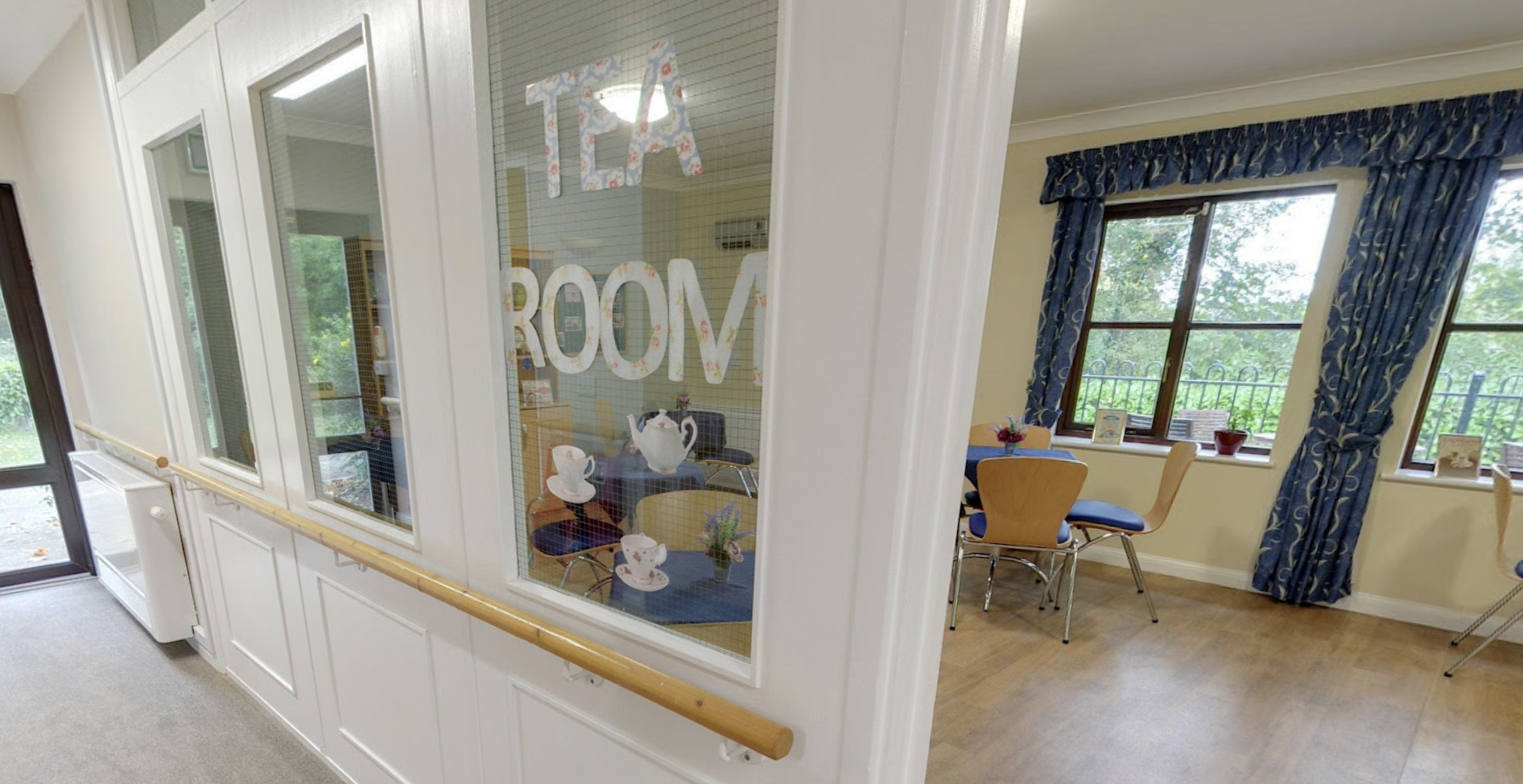 Tea room of Premier Court care home in Bishop's Stortford, Hertfordshire
