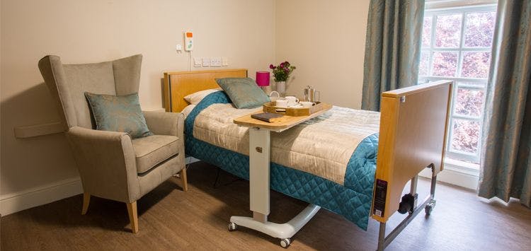 Bedroom at St Mary's Care Home in Luton, Bedfordshire