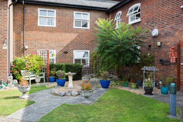 Garden at St Mary's Care Home in Luton, Bedfordshire