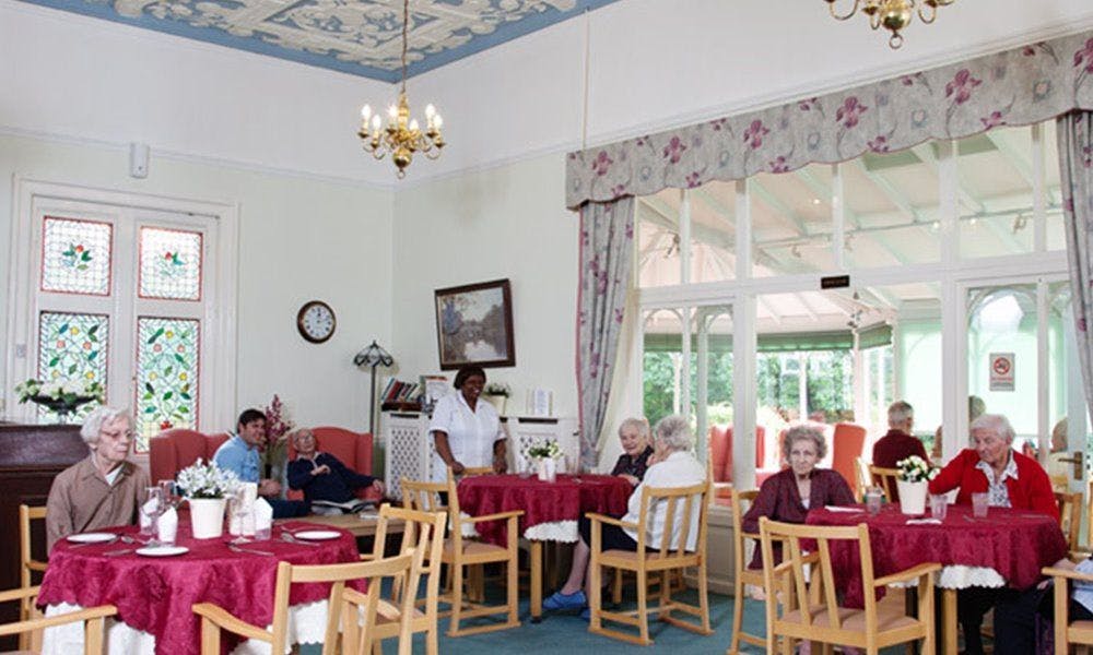 Dining Room at Surrey Heights Care Home in Godlaming, Waverley