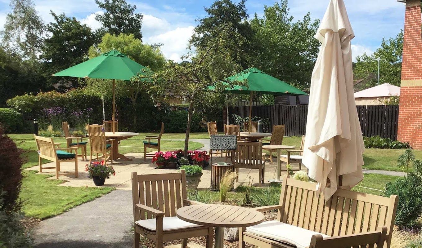 Garden of Talbot View care home in Bournemouth, Hampshire