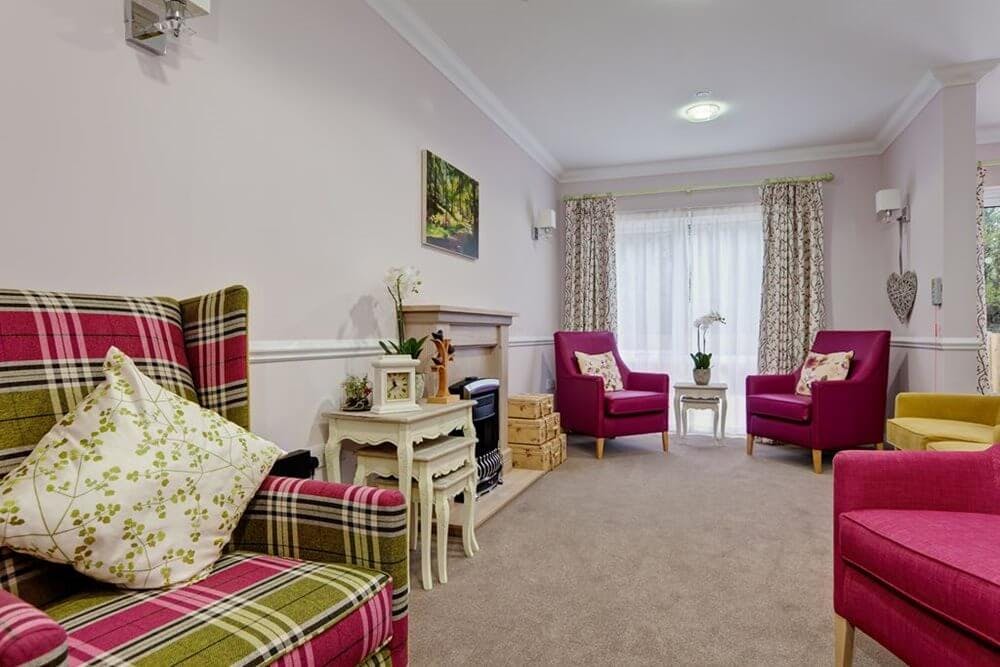Communal area at Winchcombe Place Care Home in Newbury, West Berkshire