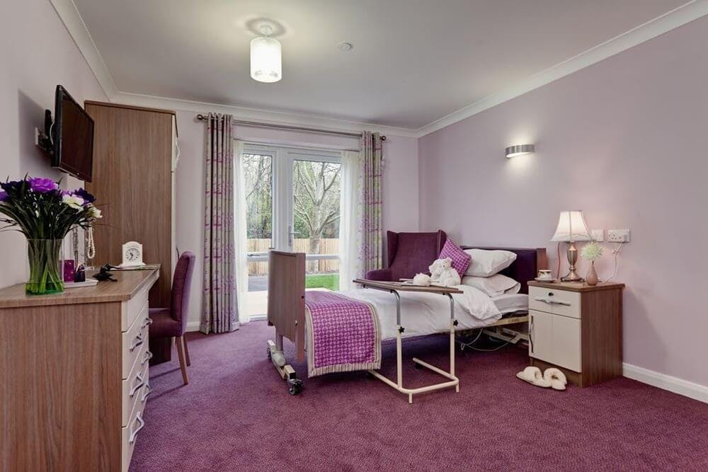 Bedroom at Winchcombe Place Care Home in Newbury, West Berkshire