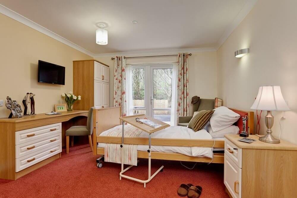 Bedroom at Winchcombe Place Care Home in Newbury, West Berkshire