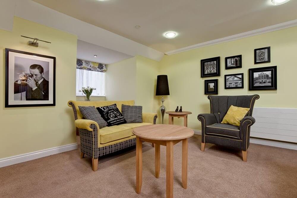 Communal area at Winchcombe Place Care Home in Newbury, West Berkshire