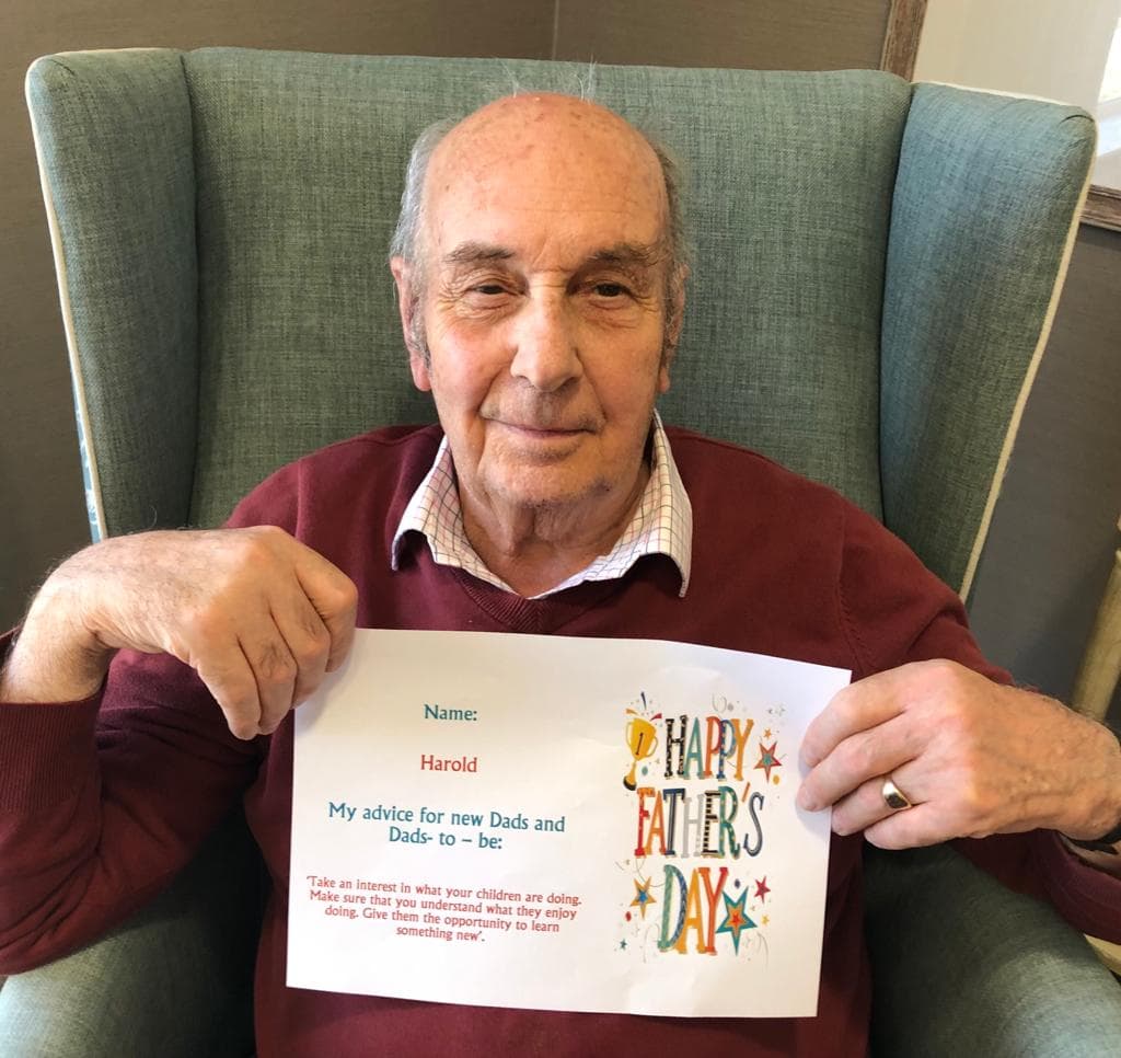 Care home residents share their advice for new dads