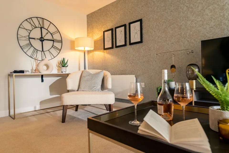 Lounge at Casterbridge Court Retirement Apartment in Dorchester, Dorset