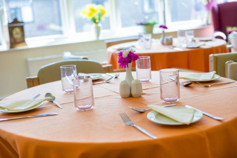 Dining area of Catherine Court care home in High Wycombe, Buckinghamshire